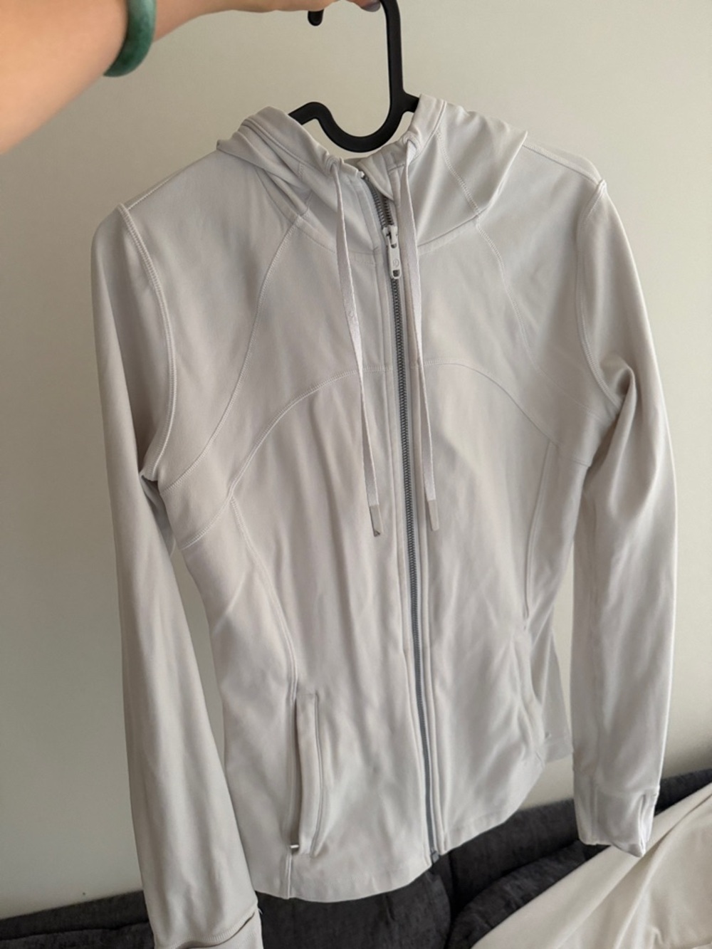 lululemon white Define Jacket with hat